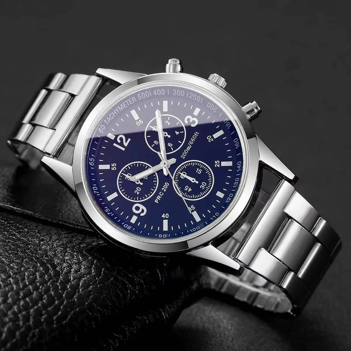 Men's Quartz Business Watch, Stainless Steel Strap