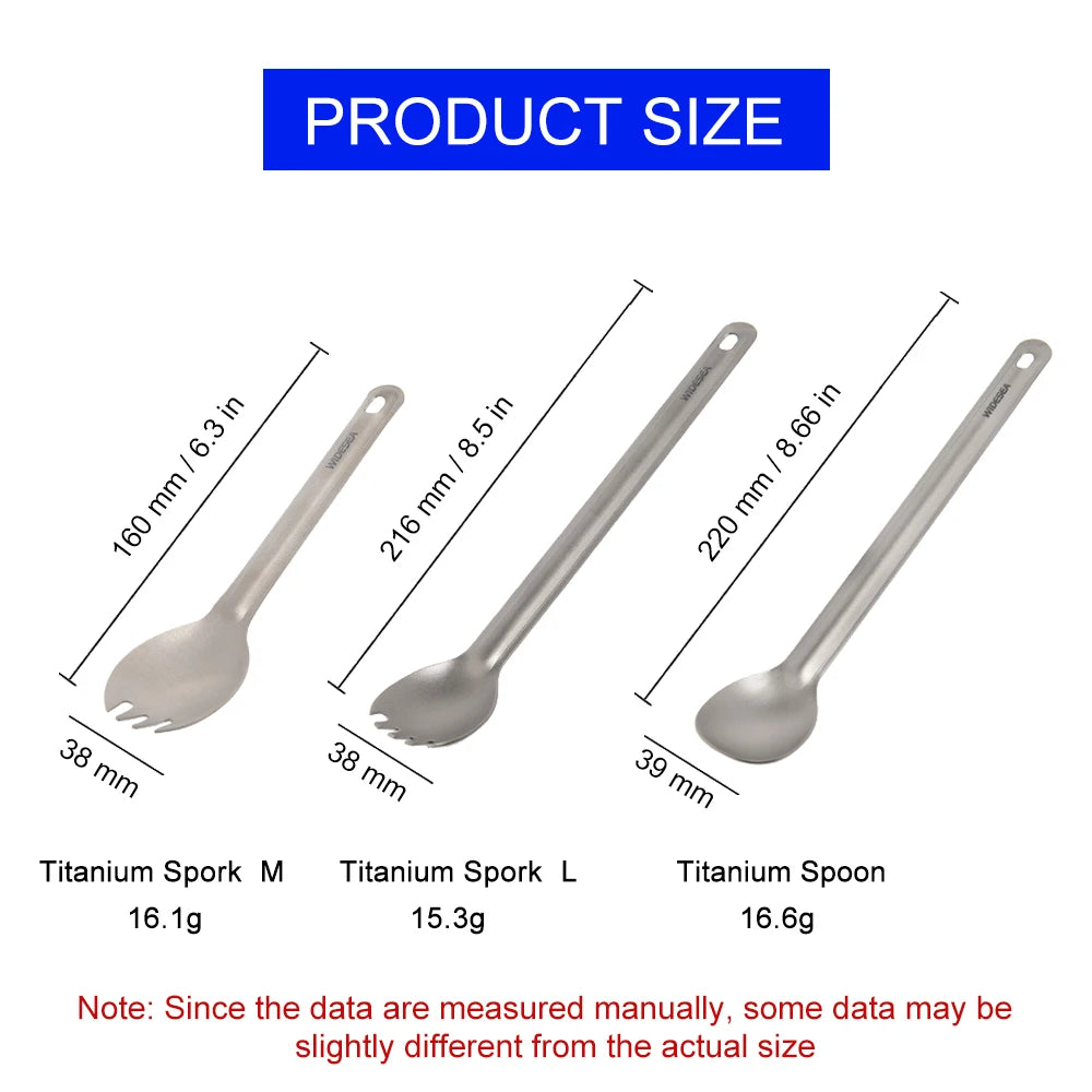 Widesea Camping titane Spork cuillère extérieur fourchette légère vaisselle Portable pique-nique randonnée voyage vaisselle ultralégère