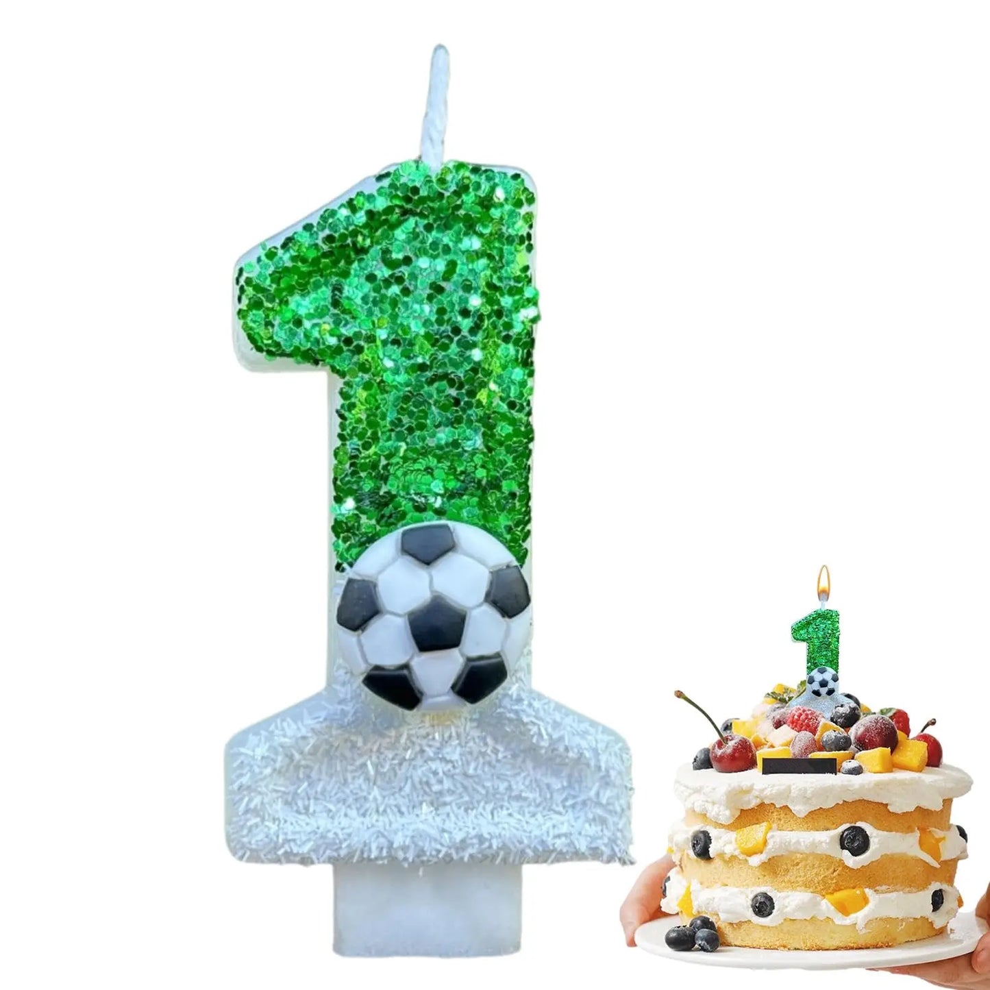 Football Birthday Number Candles, cake number candles, decorative candles, cake topper decoration for birthday