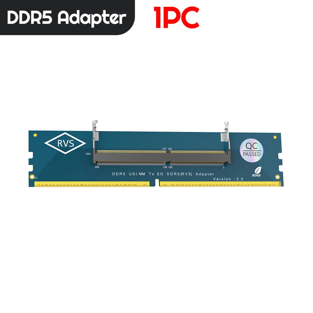 Ordinateur portable SO DDR5 RAM vers ordinateur de bureau DDR5 U-DIMM adaptateur convertisseur de carte mémoire ordinateur portable vers bureau SO-DIMM vers PC carte DIMM