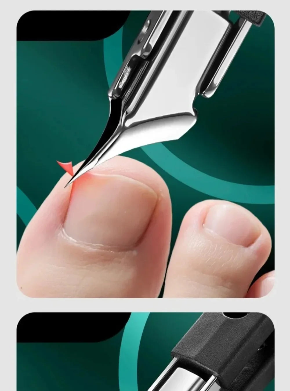 25 °   Coupe-ongles à bord incliné, large ouverture en acier inoxydable, outils professionnels pour ongles incarnés, bec d'aigle, coupe-ongles obliques