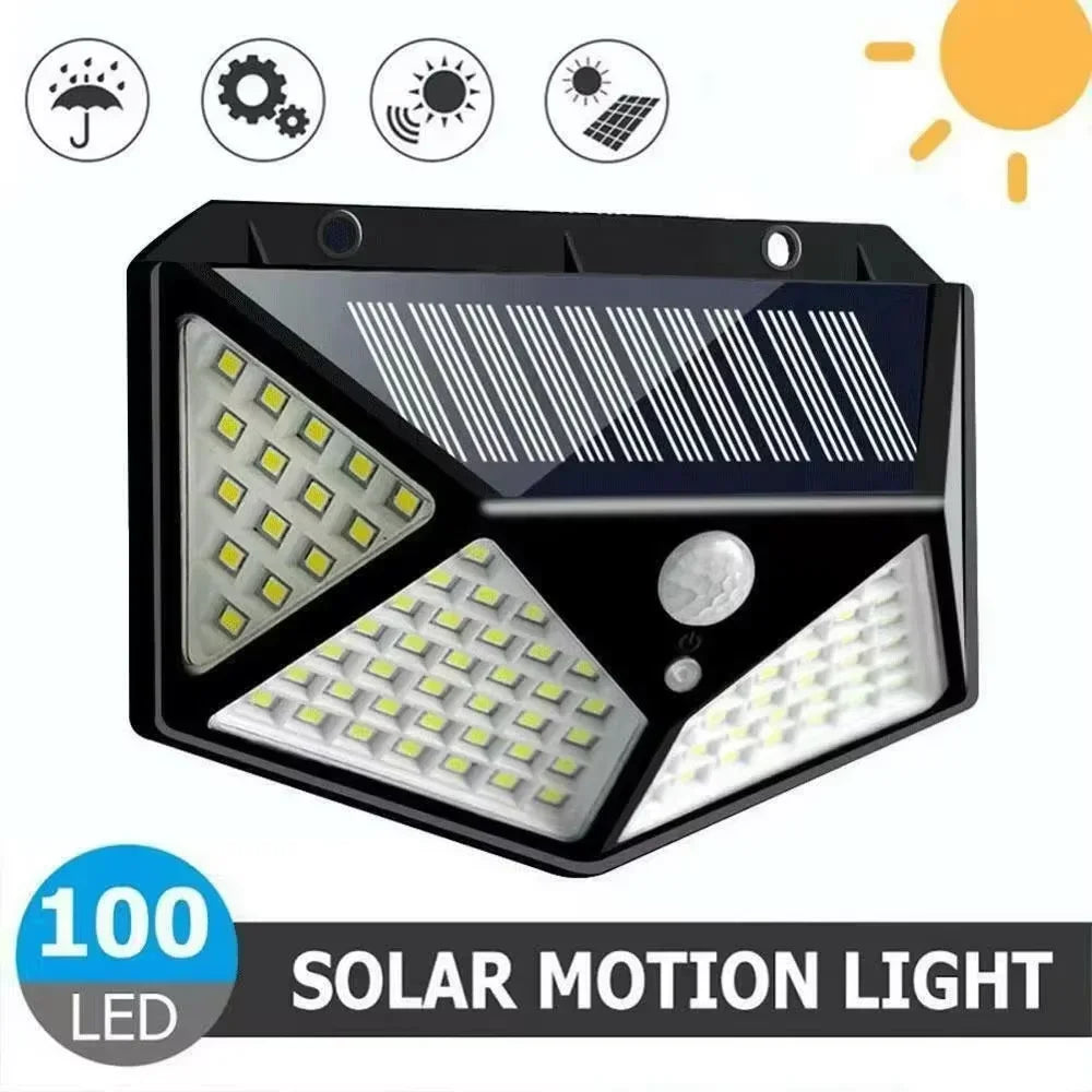 Lámpara solar LED multifuncional con sensor de movimiento, luz solar impermeable, decoración exterior para jardín, 62 focos
