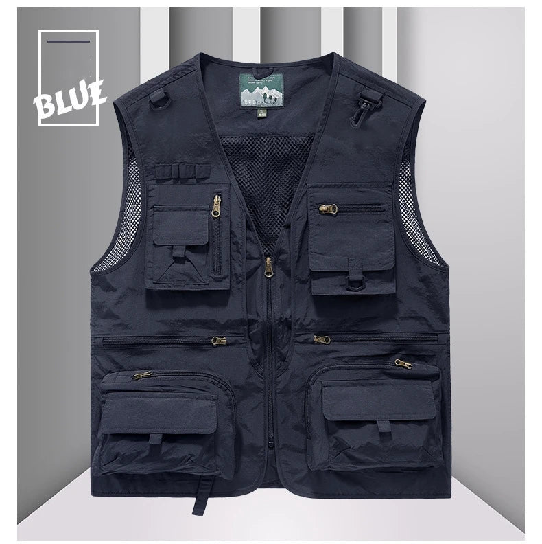 FGKKS – gilet multi-poches pour hommes, nouveau gilet de pêche respirant pour l'extérieur, design de qualité, veste de loisirs de haute technologie pour hommes