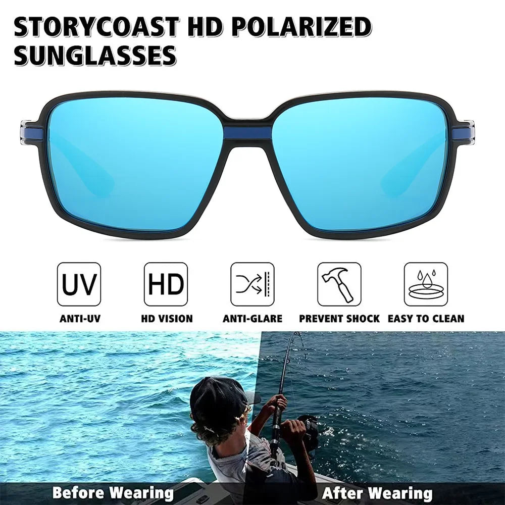Lunettes de Soleil Pêche Polarisées — Conduite, Vélo, Sport, Cool, Homme & Femme