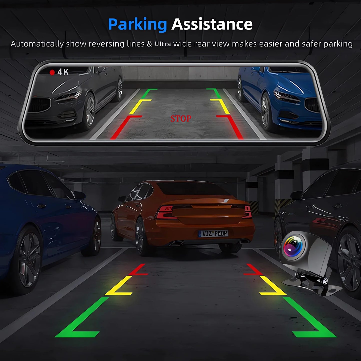 10 "Dash Cam 4K 2160P GPS WIFI voiture Dvr miroir double lentille Dashcam IPS écran voiture caméra lecteur enregistreur flux rétroviseur