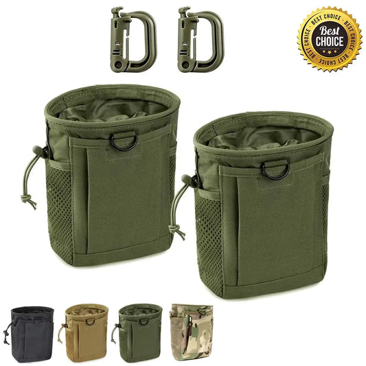 Pochette de décharge Molle, pochette de récupération de magazines de chasse, sac de munitions à cordon de serrage, sac banane de taille, sac étui réglable