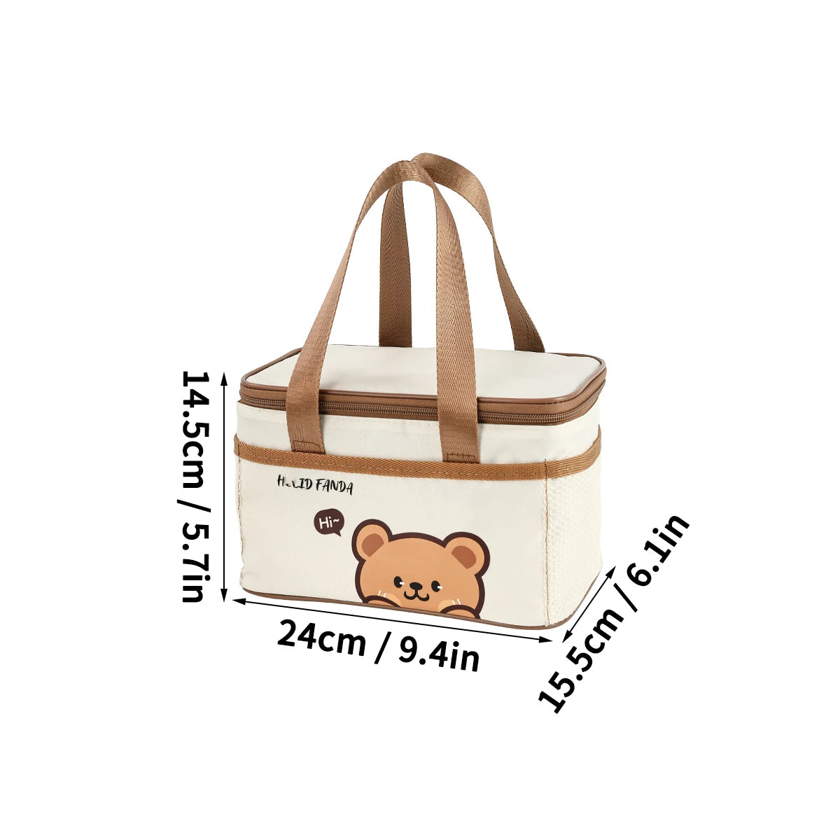 Sac à déjeuner isolé Capybara mignon pour étudiant enfant, sac thermique Portable de grande capacité étanche pour aliments, sac isotherme réutilisable pour pique-nique