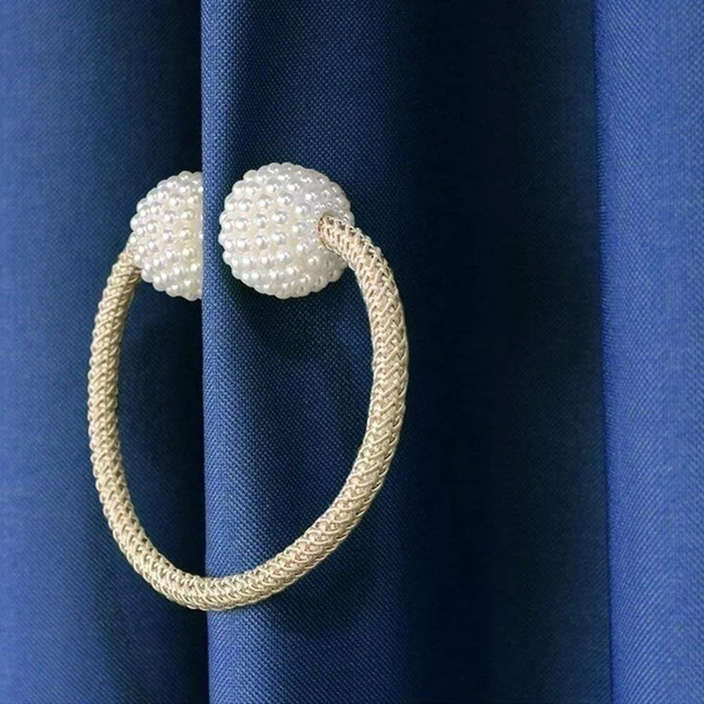 2/4 pièces perle magnétique rideau pince porte-rideau cravate boucle Clips suspendus boule boucle cravate arrière rideau décor accessoires