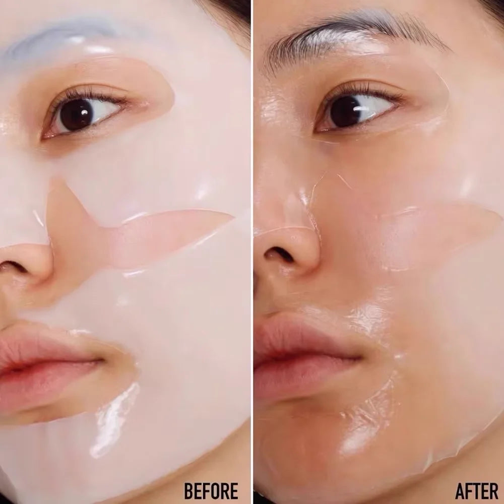 Collagen Anti-Wrinkle Facial Mask, 10 Pieces, Anti-Aging, Fades Fine Lines, Firms Skin, Moisturizing, Brightening, Skincare, Korean Cosmetics