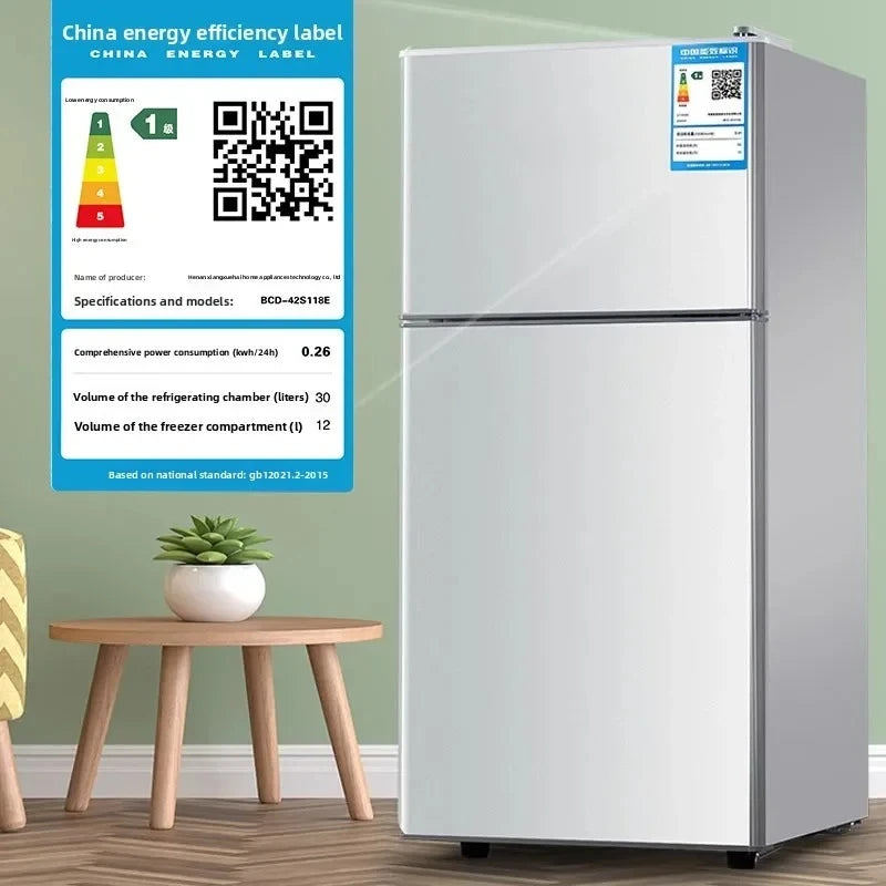 Réfrigérateur à Double porte pour salle de location, petit réfrigérateur domestique avec congélateurs profonds, réfrigérateur à économie d'énergie de premier niveau