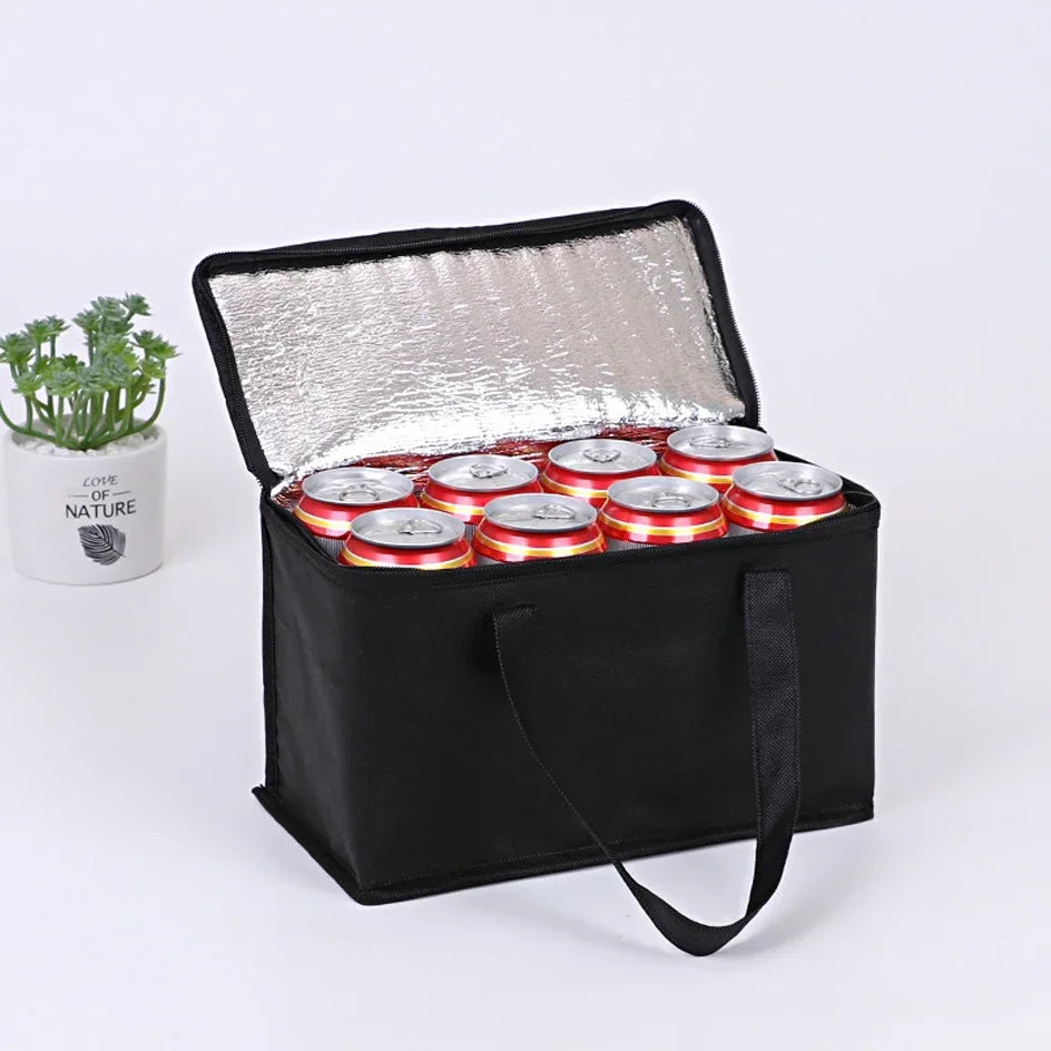 Sac isotherme Portable pour déjeuner, isolation pliante, sac de glace pour pique-nique, sac thermique pour aliments, porte-boissons, sacs isolés, sac de livraison de bière