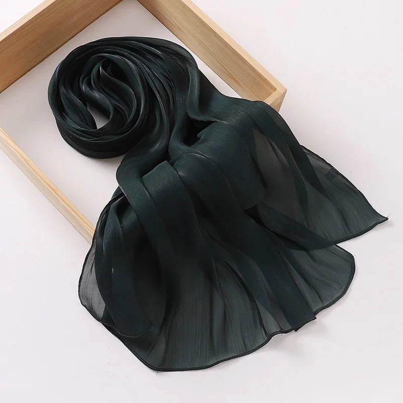 Hijabs en mousseline de soie de qualité supérieure pour femmes, voile turban doux et long, écharpes musulmanes, châles Hijab, couvre-chef Islam, accessoires Ramadan