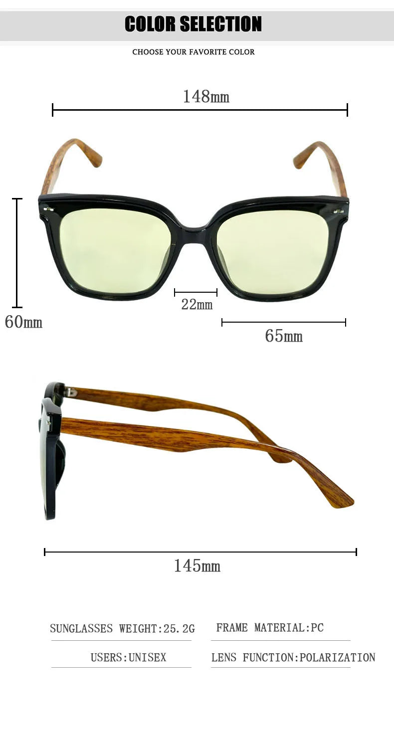 Lunettes de soleil polarisées œil de chat pour femmes — rétro, surdimensionné, carré, mode