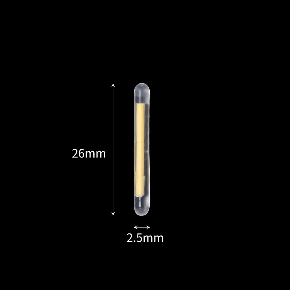 Flotadores de pesca estructurales que brillan en la oscuridad, paquete de 10, 20 o 50 piezas de 2.2 a 4.5mm