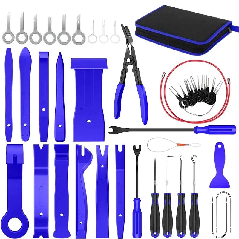 Kit d'outils de retrait de garniture intérieure de voiture, ensemble d'extracteur de Clips en plastique automatique pour le démontage de panneaux de bricolage