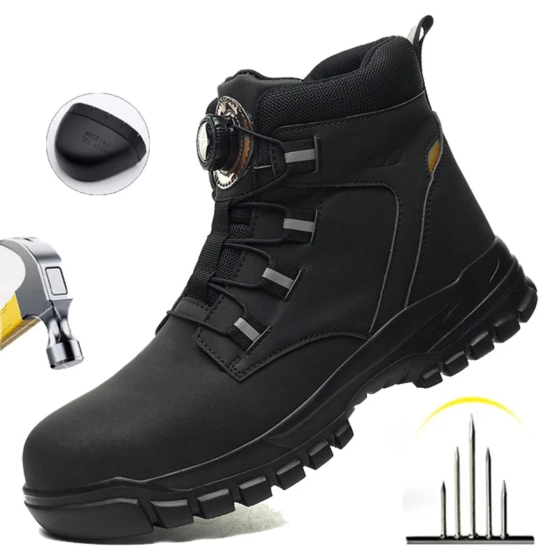 Bottes de Sécurité Imperméables Acier Homme — Anti-Écrasement & Motard