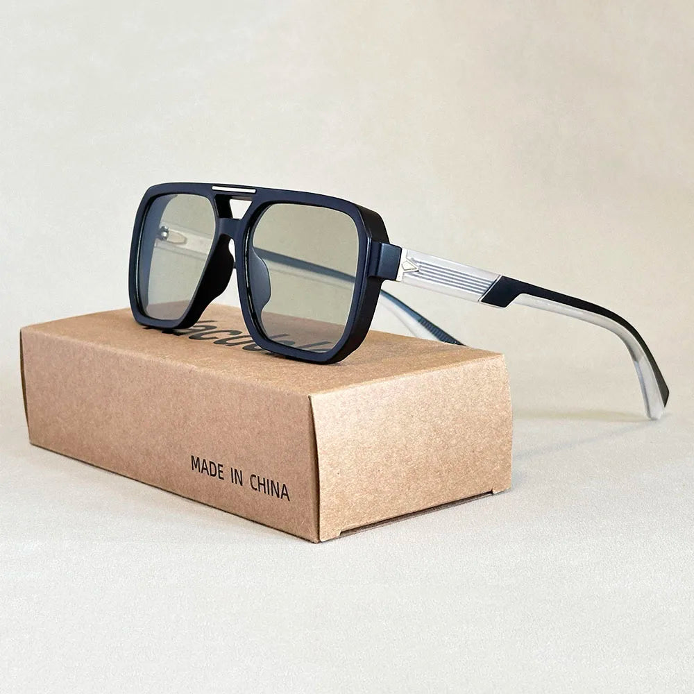 Gafas de sol cuadradas para hombre, de moda, vintage, para mujer, 2025, Gafas de Sol Hombre, Lunettes Soleil Femme, envío directo