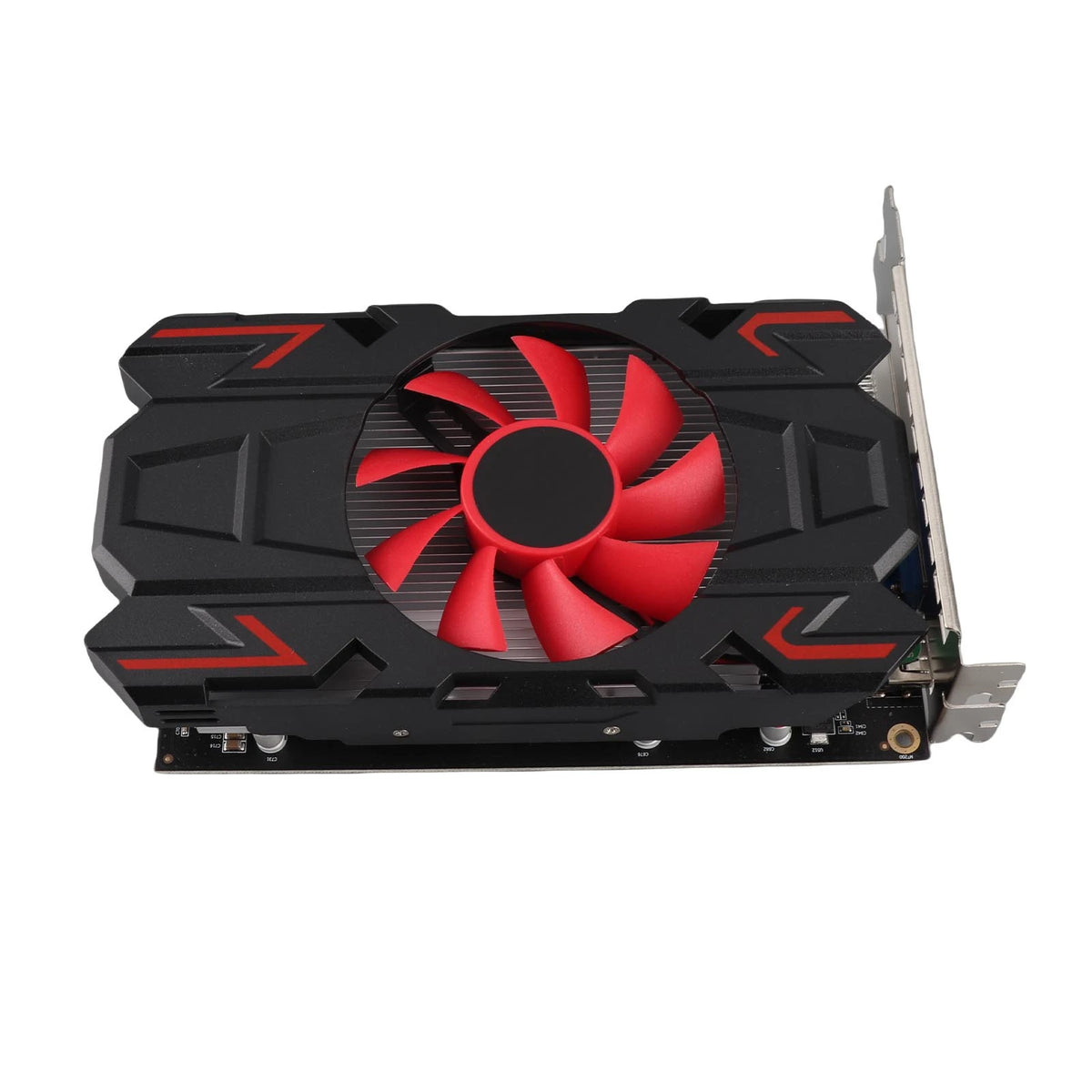 Carte graphique HD7670 4 Go DDR5 128 bits avec ventilateur de refroidissement, prise en charge 2560x1600, interface multimédia HD, carte graphique de jeu DVI VGA