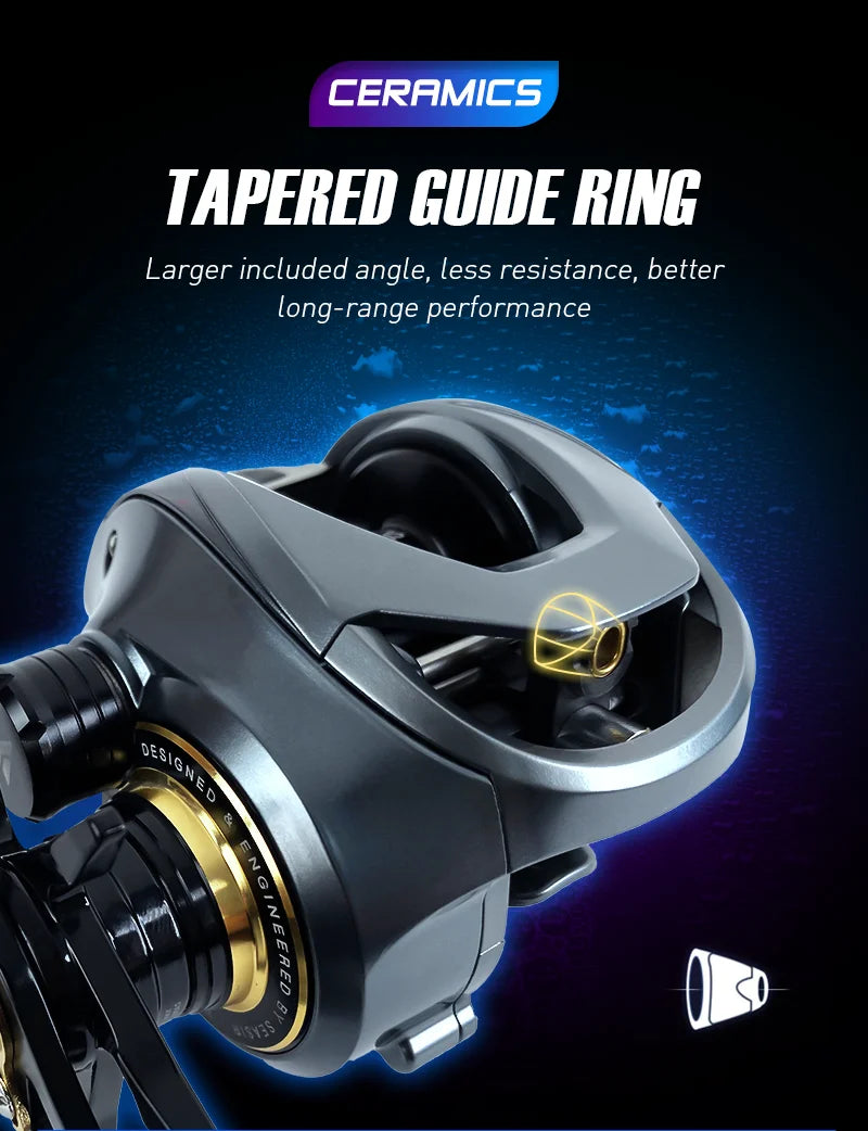 SEASIR Cast-X Baitcasting moulinet 7.3:1 HS rapport de vitesse aluminium Double bobine carbone poignée métal BFS Micro bobine de pêche en eau de mer fraîche