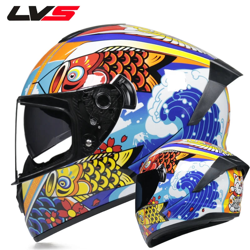 Casques de moto pour hommes et tenue de femme casques de Locomotive à Double lentille Cascos Para Capacete Da Motocicleta