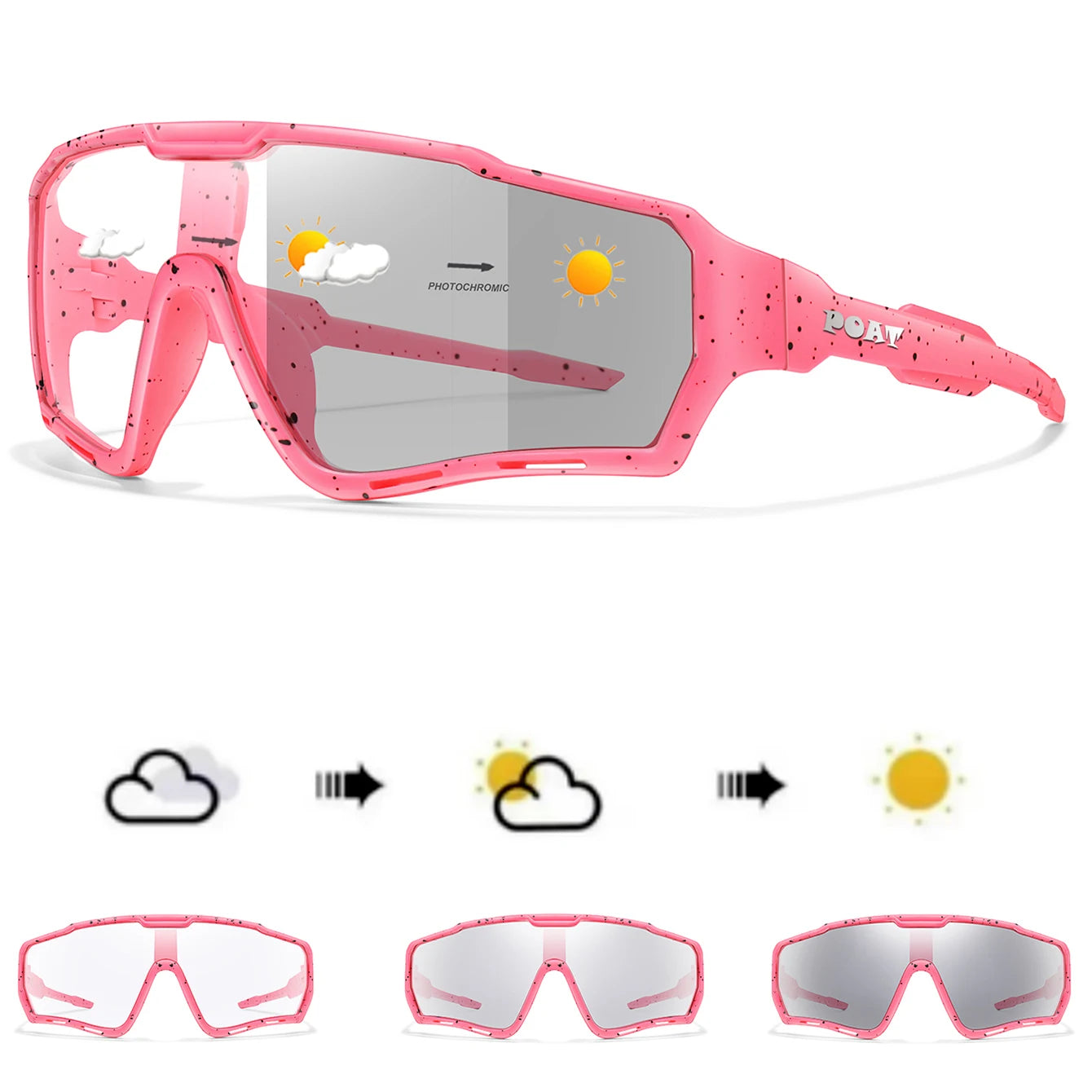 POAT tout nouveau Style lunettes de soleil photochromiques sport hommes femmes vtt vélo lunettes de vélo cyclisme pêche lunettes de course