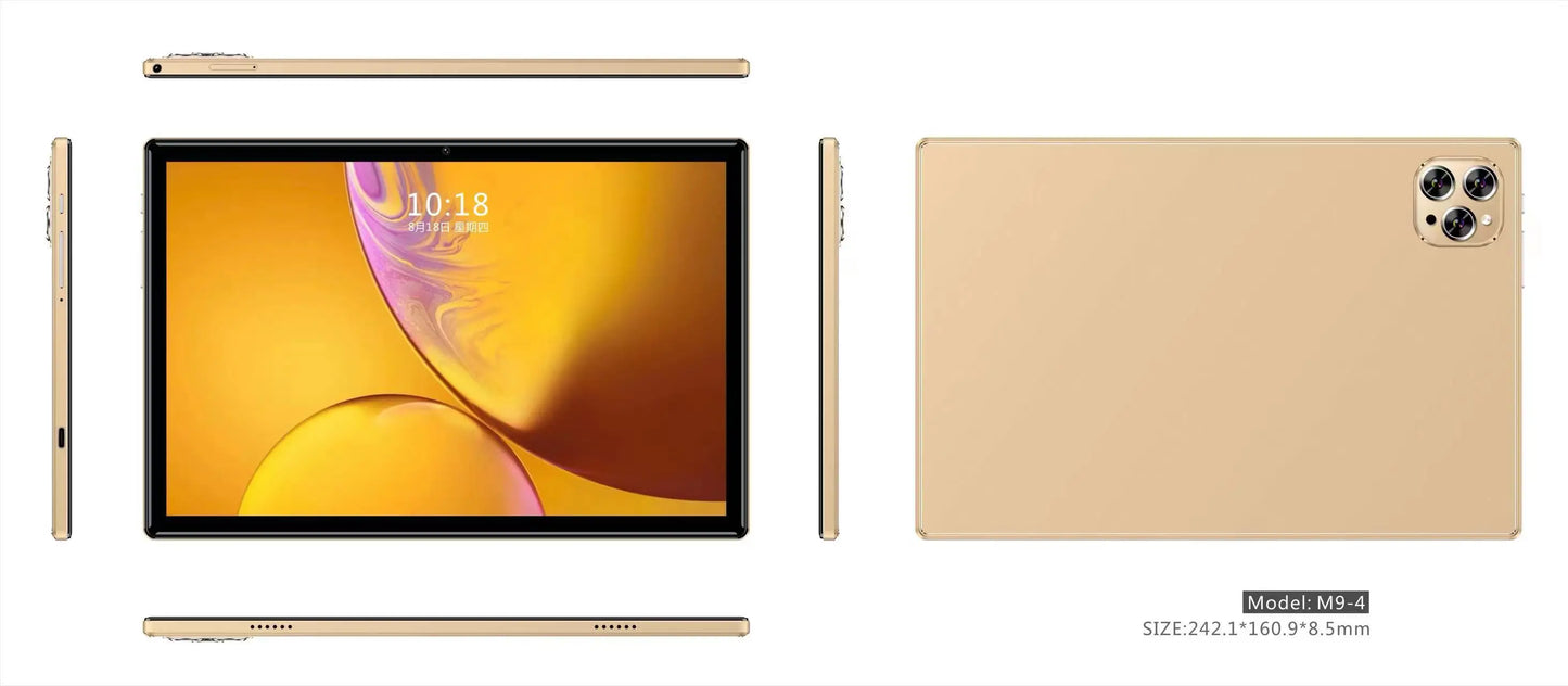 Global Pad-Perseverance 4G Tablet, Octa Core, Android 12, PC Computer, Eye Care for Tourists, Phone Call, WiFi, Bluetooth, Original, New, 2024