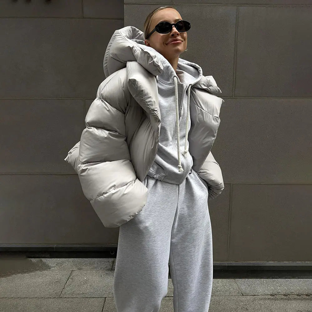 Women Autumn Winter Warm Thick Coat Long Sleeve Parkas Women Street Fashion Hoodies Women Cotton Padded Jacket 2025