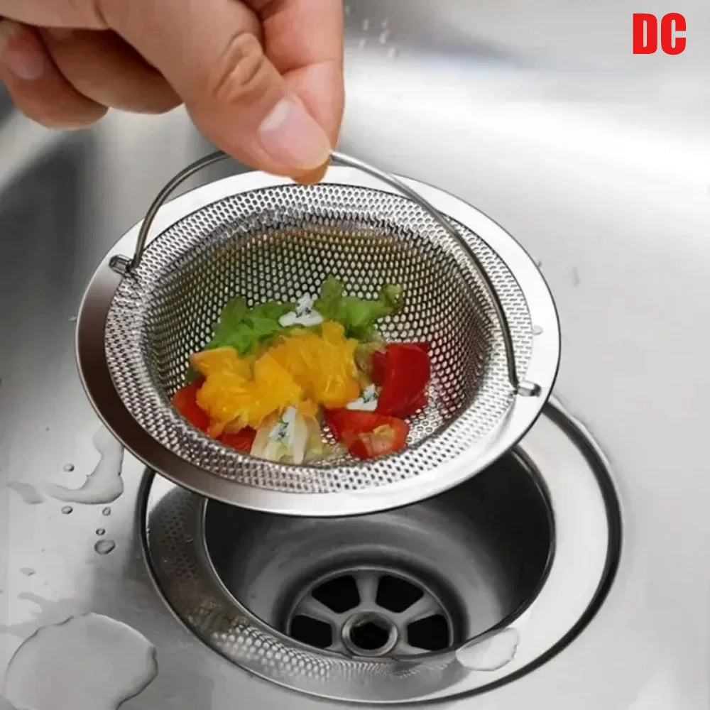 Filtro de fregadero de cocina de acero inoxidable, recogedor de residuos de alimentos/cabello, mantenga su bañera limpia, 1 pieza