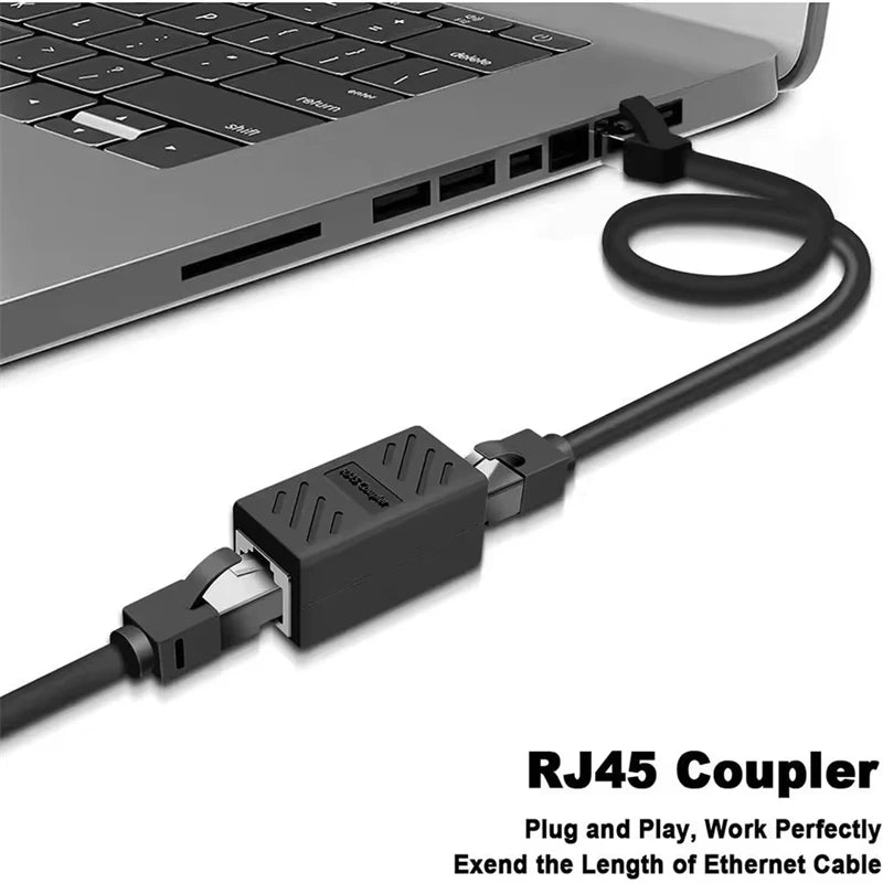 RJ45 Cat7 Cat6 Coupler, Ethernet Adapter, Gigabit Interface, Network Extension Converter, Female to Female Connector, Extension Cable