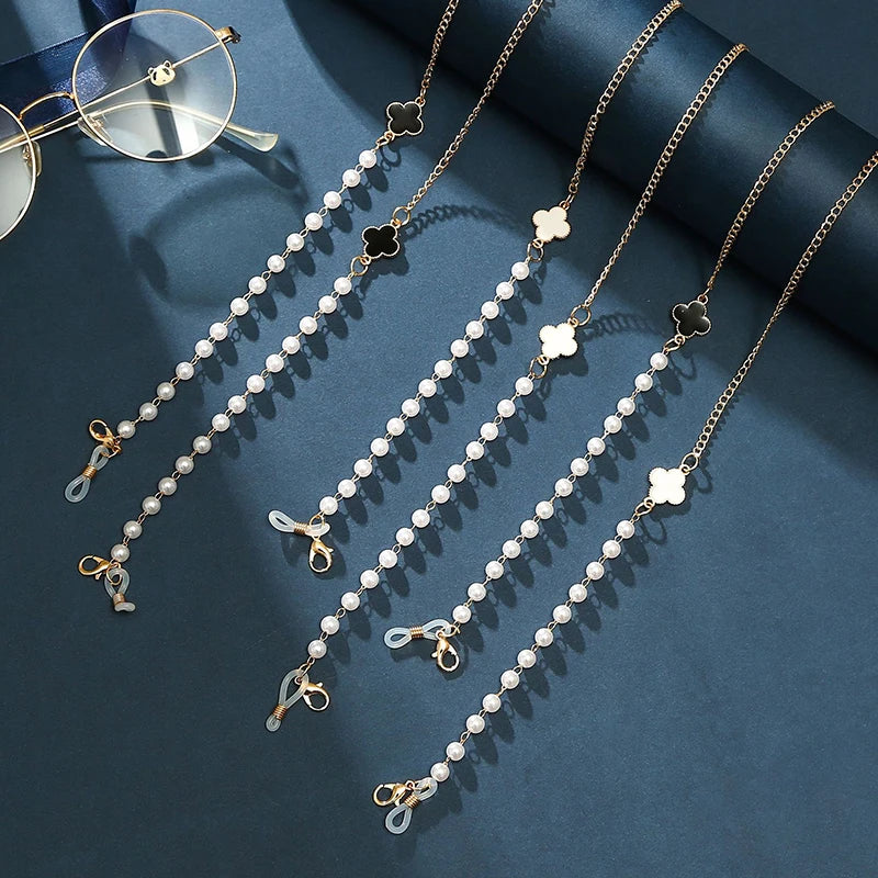Lunettes de soleil masquage pour femmes — cristal, perle acrylique, bijoux, mode