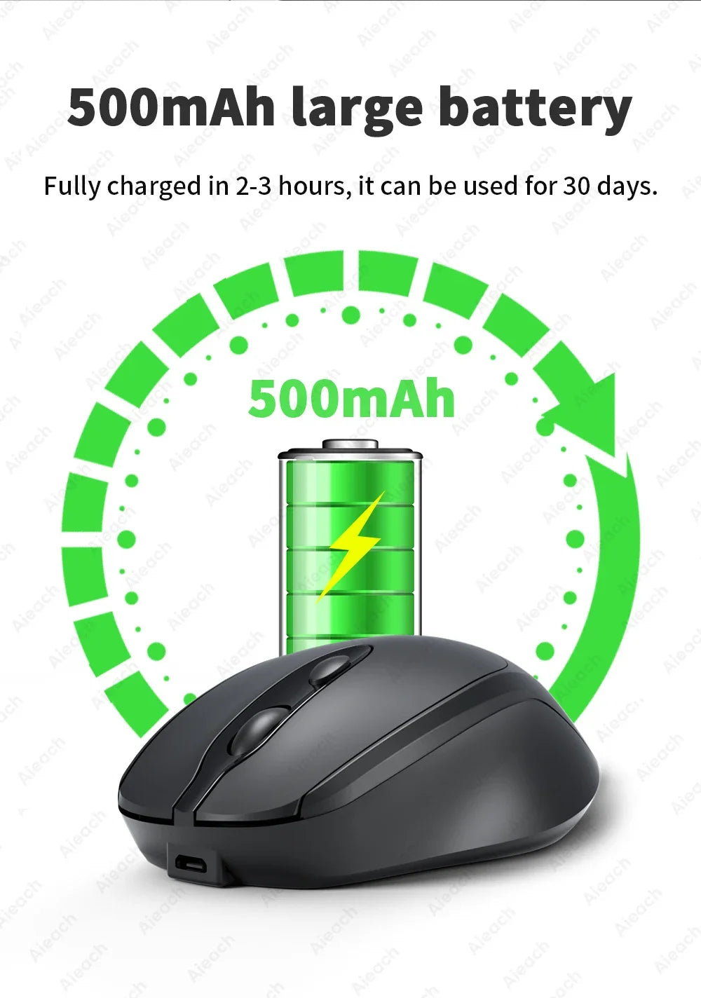 Souris Bluetooth sans fil Portable compacte ergonomique 2.4G USB silencieuse 1600DPI 500mAh Rechargeable pour PC tablette ordinateur Portable MacBook