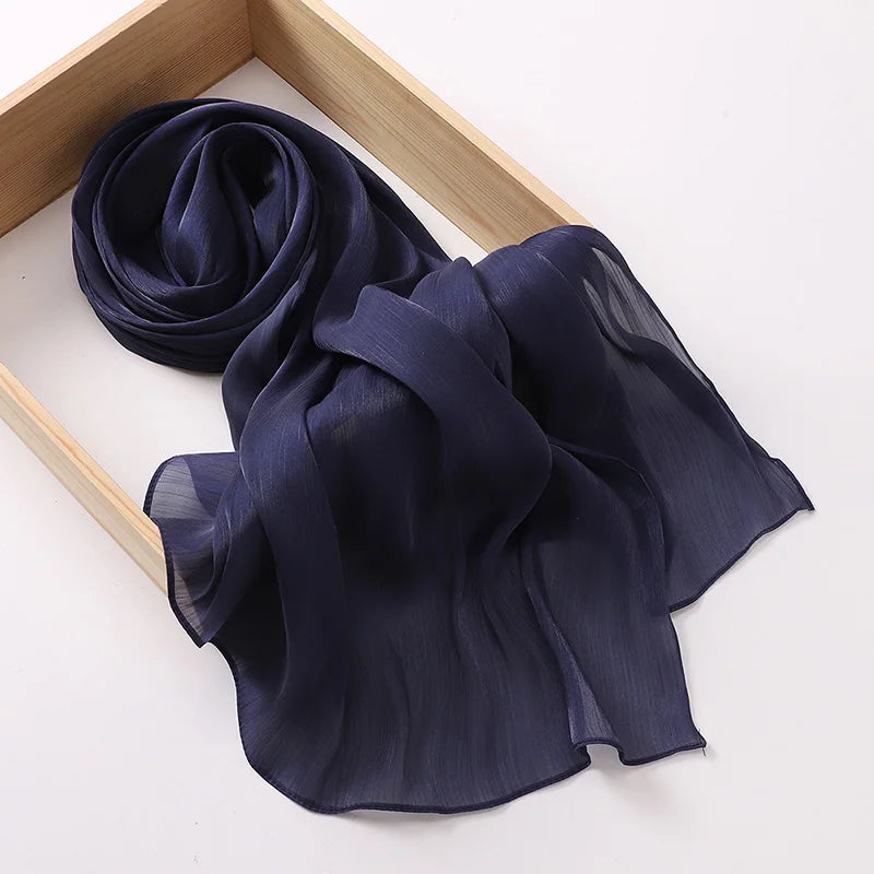 Hijabs en mousseline de soie de qualité supérieure pour femmes, voile turban doux et long, écharpes musulmanes, châles Hijab, couvre-chef Islam, accessoires Ramadan