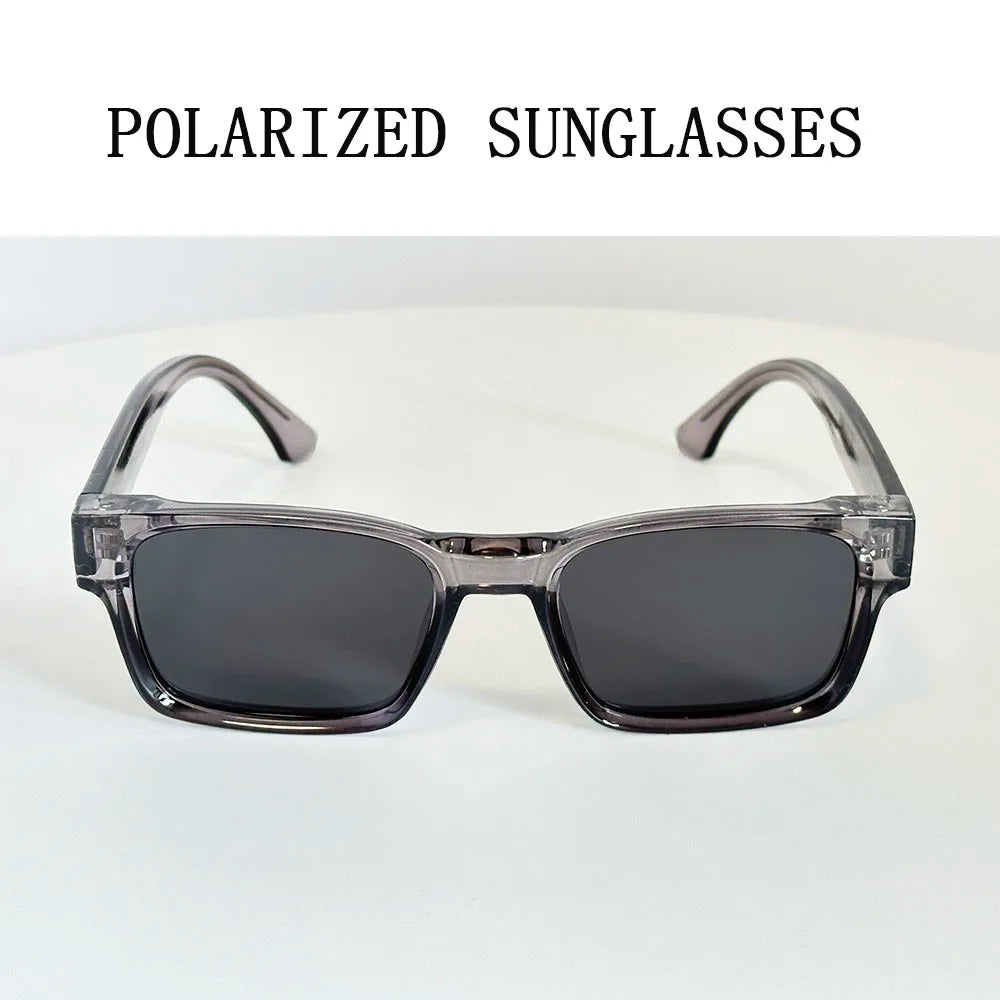 Vintage Polarized Sunglasses for Men, Square Sunglasses for Women, Fashionable Trendy Eyeglasses, Gafas De Sol Hombre, Lunette Soleil Femme
