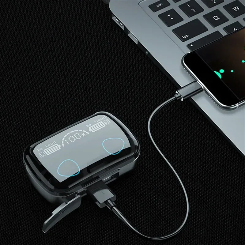 Écouteurs Bluetooth TWS stéréo 9D — boîte de chargement 3500mAh, étanches, sport, avec microphone