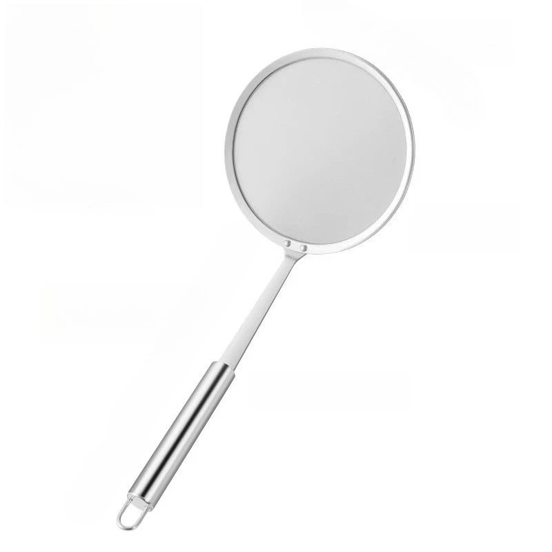 Cuchara skimmer de acero inoxidable 304, cuchara filtrante de grasa, colador de alimentos de malla fina para filtrar aceite y espuma, 1 paquete