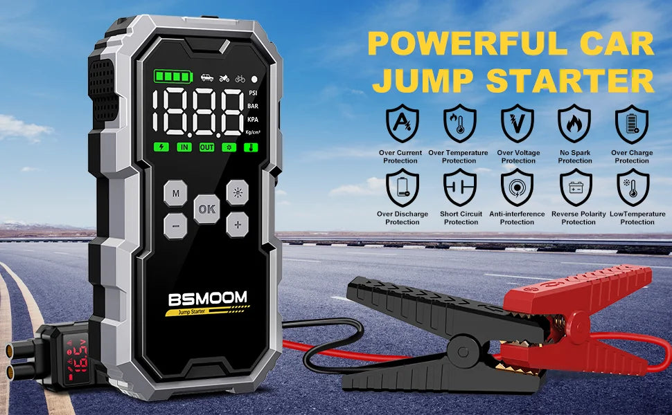 Pompe à Air 150PSI, batterie de voiture, Booster d'urgence 7000A, démarreur de saut de voiture, batterie externe, dispositif de démarrage Portable, démarreur de voiture, nouveau