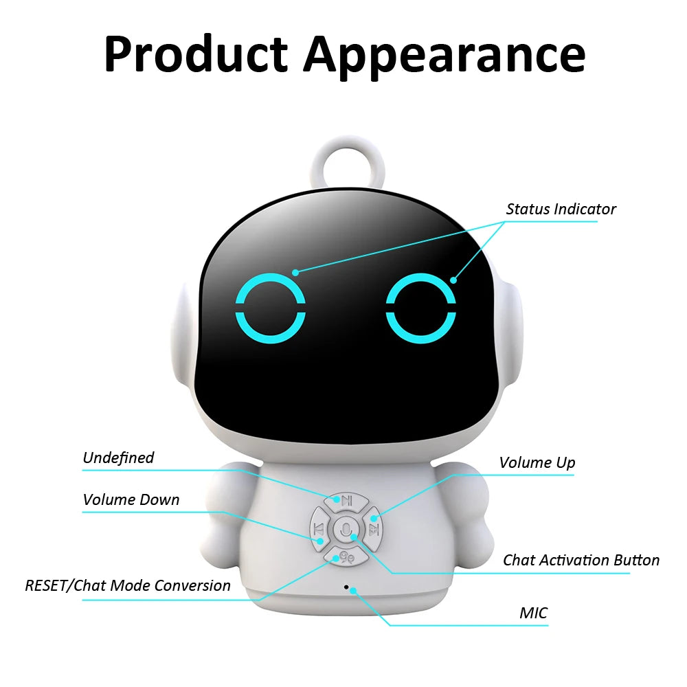Robot jouet éducatif intelligent WiFi — reconnaissance vocale, apprentissage interactif, enfants