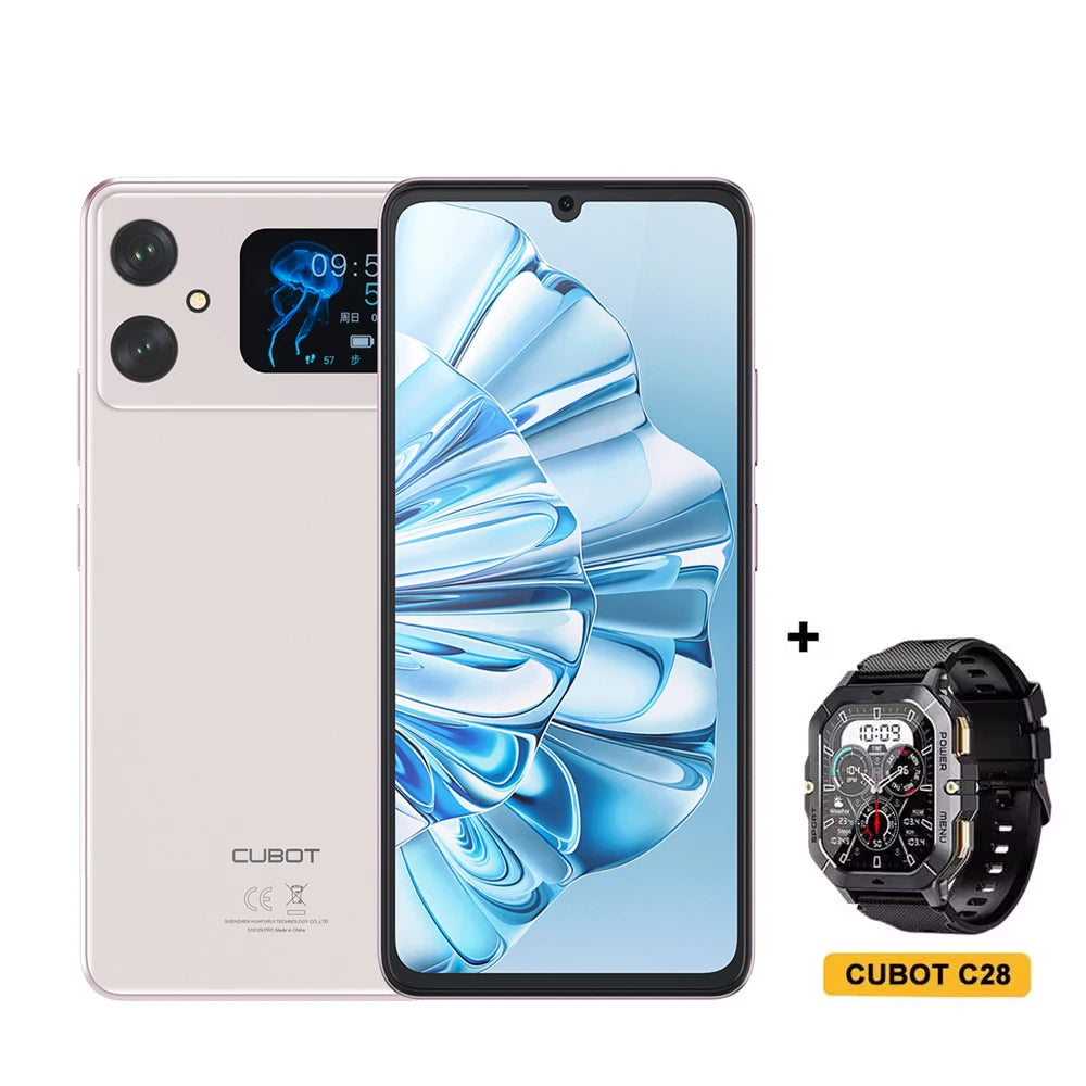 Cubot A20 Smartphone Android 14 — 12 Go RAM, 128 Go, Écran 6,74" 90Hz, 5100 mAh, 48 MP, 4G