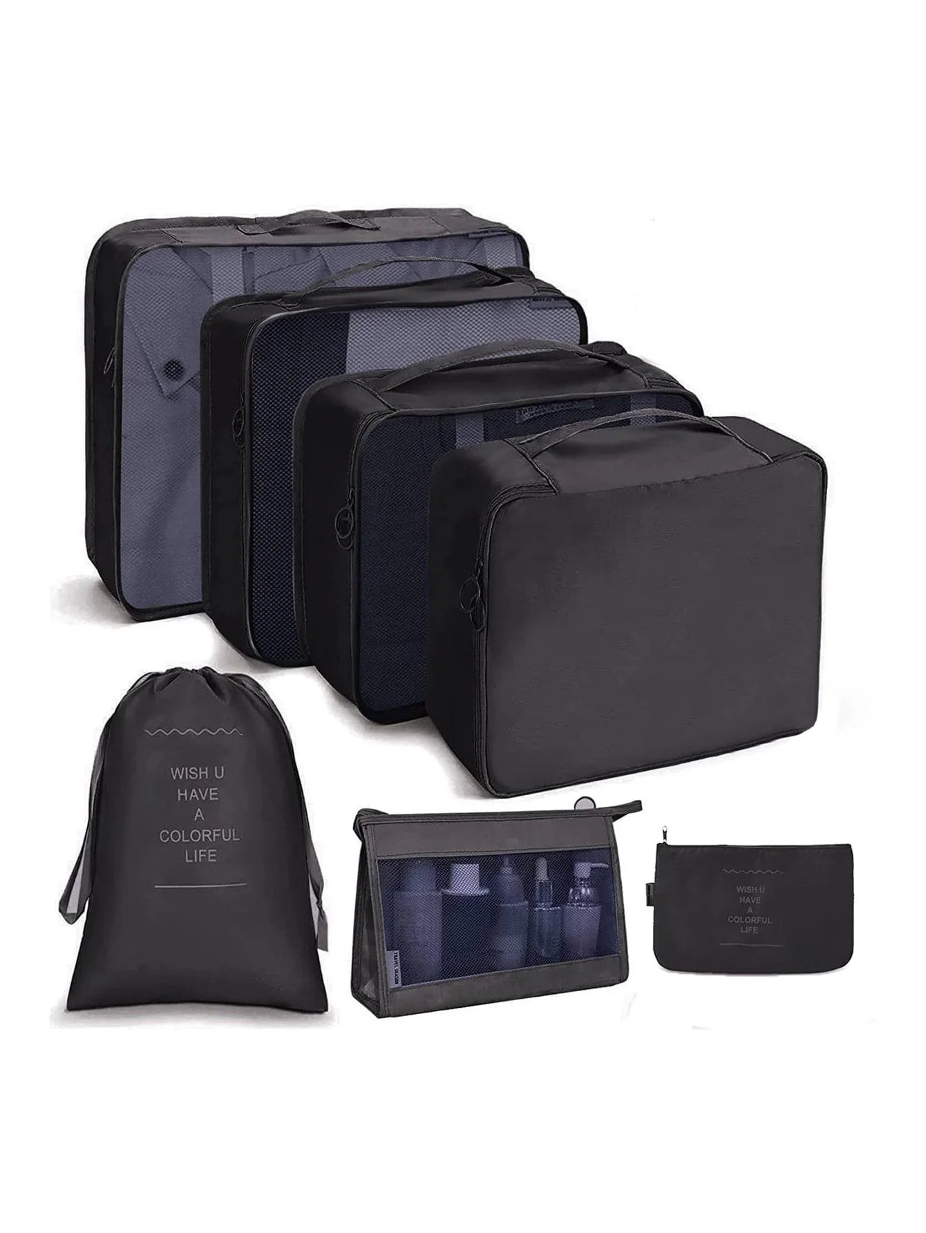 7/8/9/10 pièces ensemble organisateur de voyage sacs de rangement valise emballage Cubes ensemble étuis Portable bagages vêtements chaussure bien rangé pochette pliante