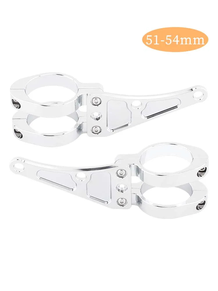 Abrazaderas de montaje para tubo de horquilla de motocicleta, soporte de luz para sauna, 33mm-58mm, 54mm, 49mm, 45mm, 41mm, 37mm, Bobber 73Universal
