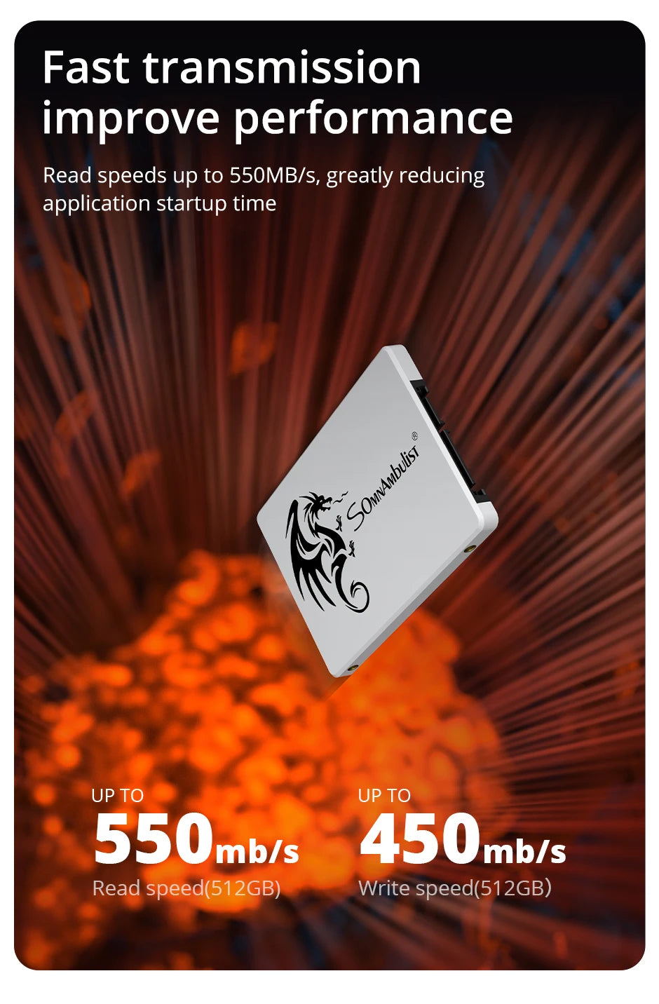 SomnAmbulist SSD 2.5 64GB 128GB 256GB 512GB pour ordinateur portable de bureau disque SSD Sata3 120GB 240GB 480GB