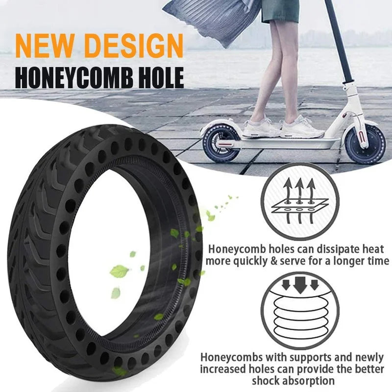 Solid Tire for Xiaomi M365 Pro Mijia Mi 1S Pro 2 Electric Scooter, Essential 8.5 Inch Rubber Tire, 8.5 Inch Wheel