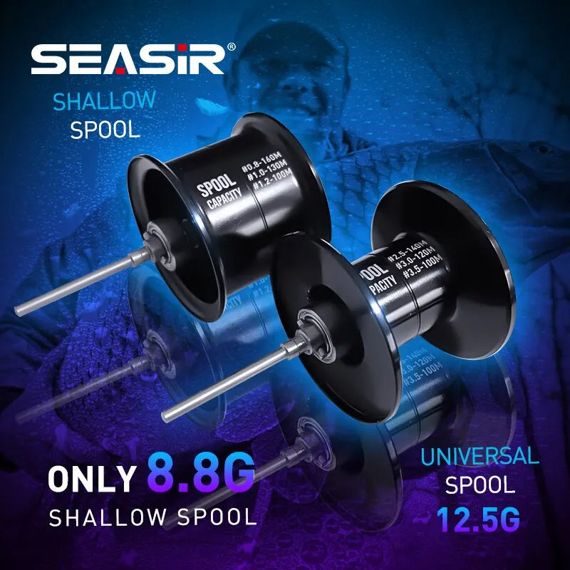 SEASIR Cast-X Baitcasting moulinet 7.3:1 HS rapport de vitesse aluminium Double bobine carbone poignée métal BFS Micro bobine de pêche en eau de mer fraîche