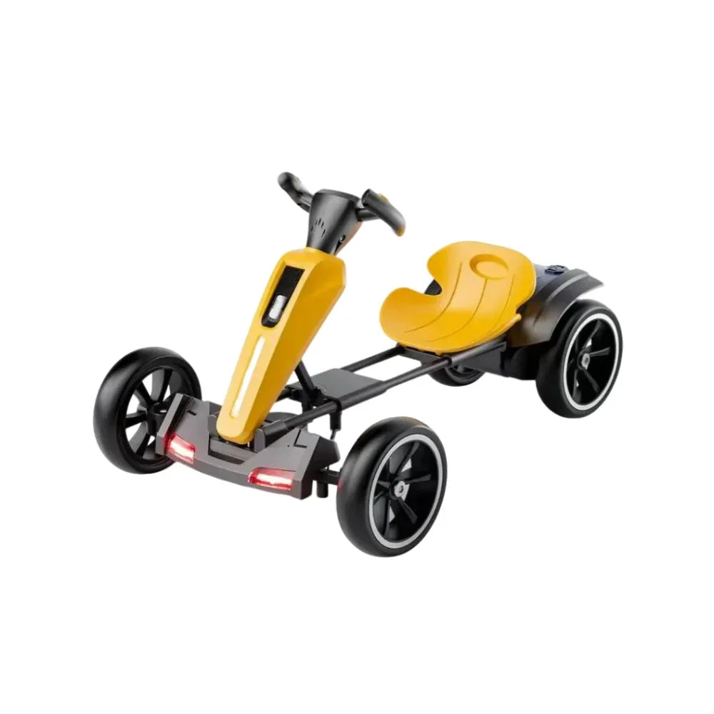 Go Kart Électrique À Pédale Enfants 12V — Dossier Siège Réglable 4 Roues Extérieur