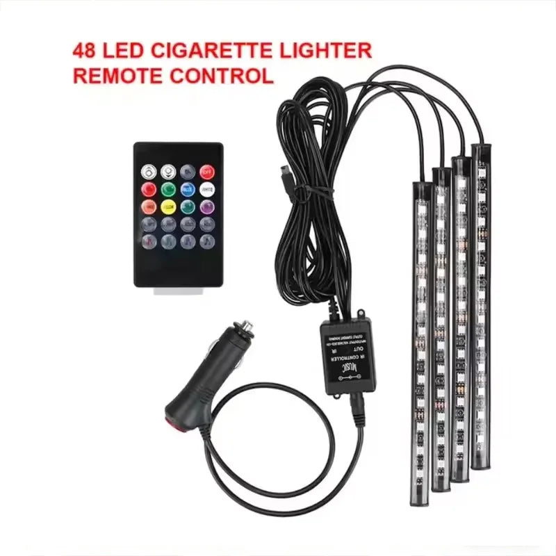 Bande lumineuse LED pour intérieur de voiture, Kit de rétro-éclairage 5V USB, lampe néon d'ambiance décorative pour voiture, accessoires de véhicule, nouveau
