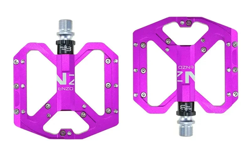 ENZO Ultralight Flat Pedals MTB CNC Aluminum Alloy Sealed 3 Bearings Anti-slip Bike Pedals Bicycle Parts