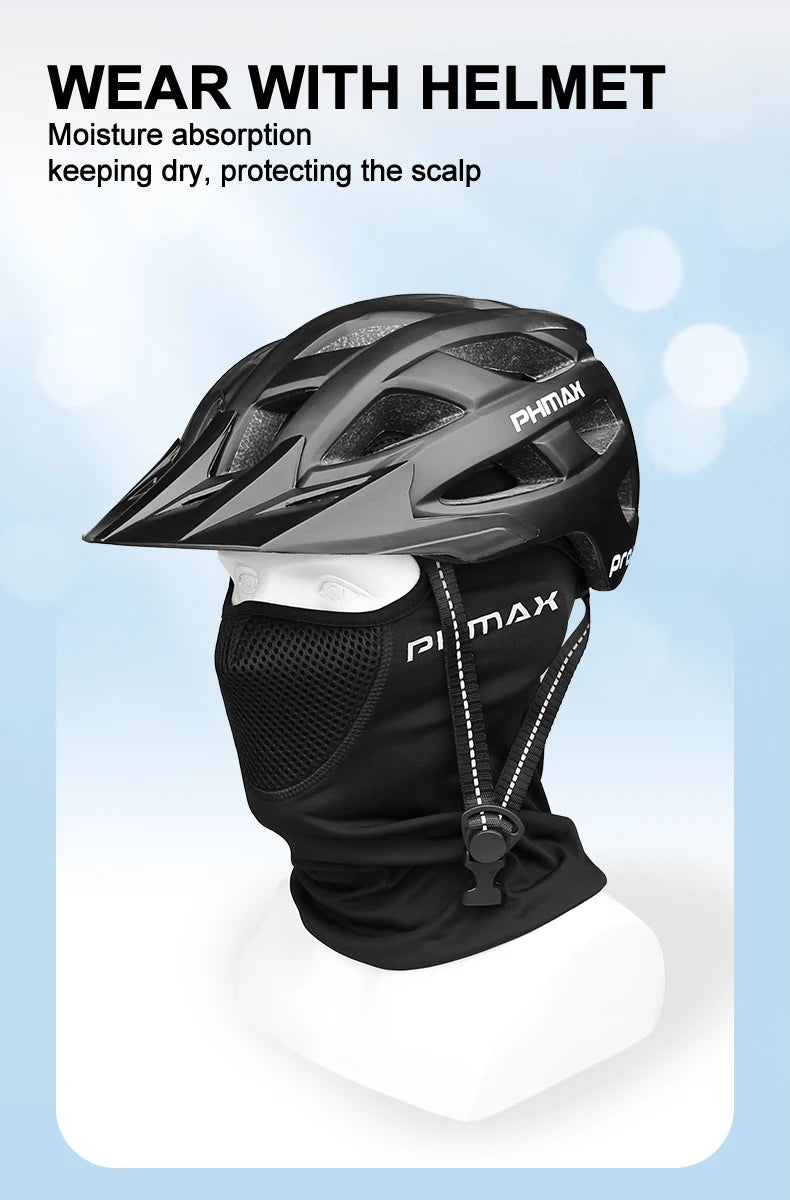 PHMAX Mascarilla de montar para motocicleta, protección contra el viento y el calor, transpirable, máscara facial completa, pasamontañas, sombrero, bufanda, gorra, moto, motociclista, gorra de viento