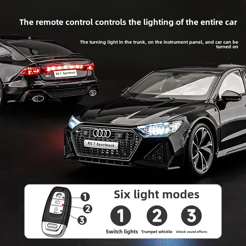 Maqueta de coche de aleación con licencia oficial 1:18 AUDI RS7 Sportback, coche en miniatura coleccionable, decoración del hogar, regalo de cumpleaños para novio
