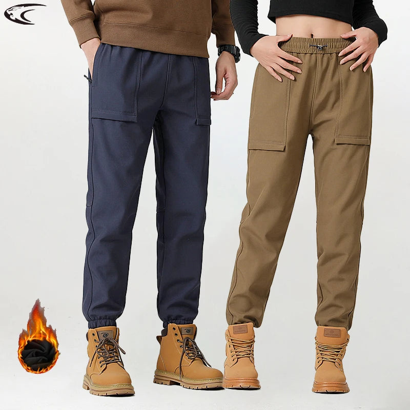 LNGXO hiver épais polaire pantalon hommes femmes imperméable coupe-vent chaud survêtement pantalon unisexe randonnée Camping escalade ski pantalon