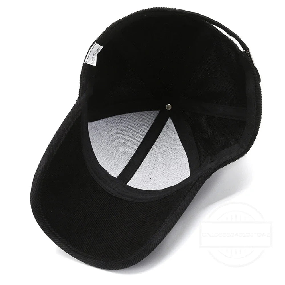 Gorra de béisbol de invierno ChimArmyGreen para hombre y mujer, gorra de pana de lujo, gorra de béisbol Snapback Hip Hop, sombreros de camionero con ventajas y zonas de seguridad